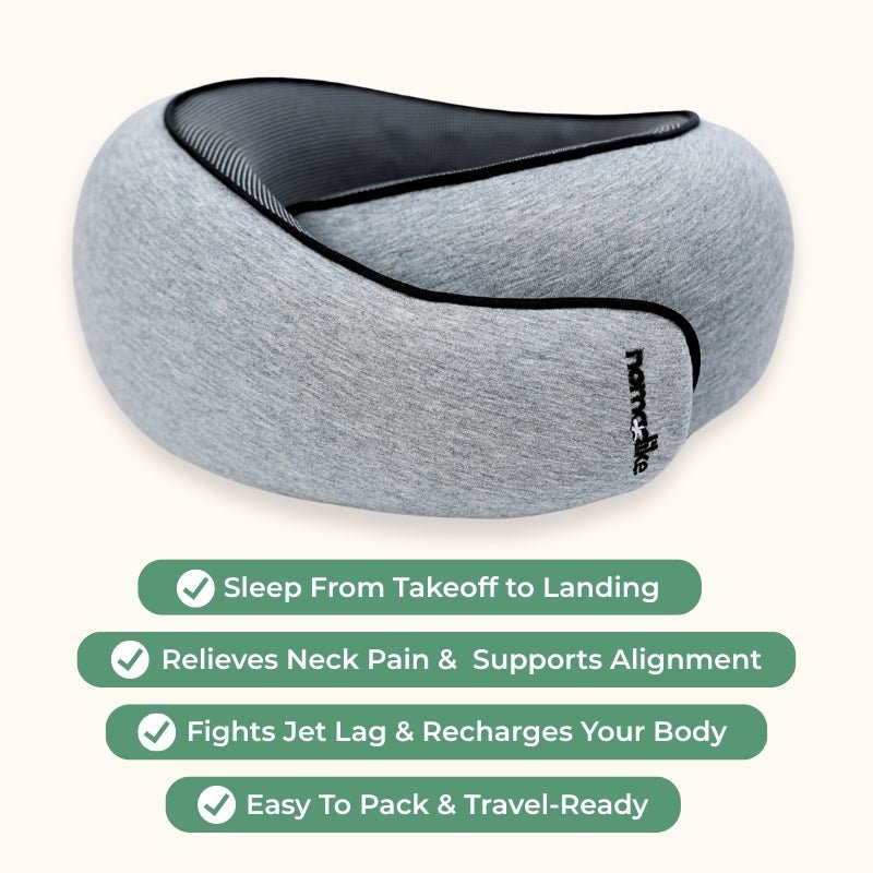 NOMAREST | Memory Foam Travel Pillow - Nomadike